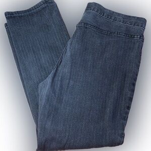 Lauren Jeans Co Ralph Lauren jeans, Women's 14P, grey textured, high rise. EUC